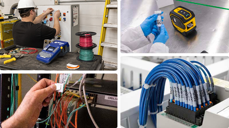 Koláž možností použitia tlačiarní M210-LAB a M510.