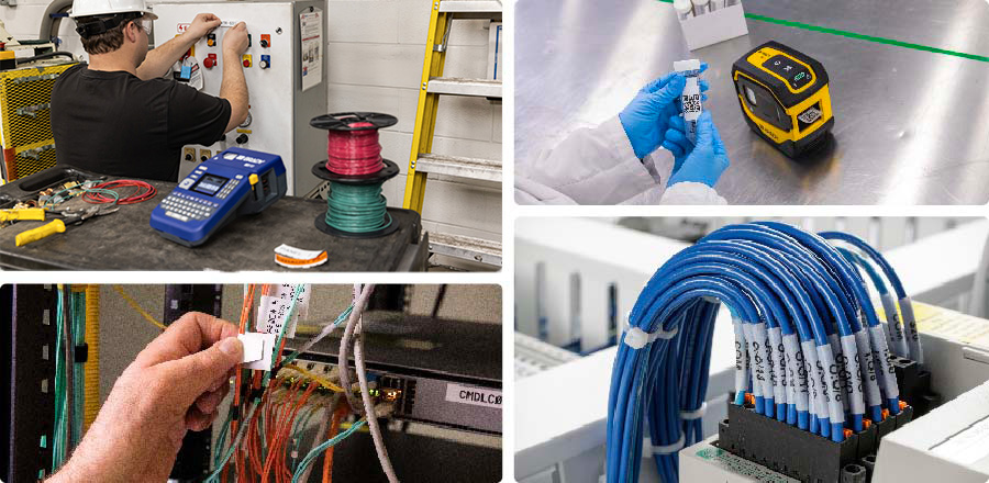 Koláž možností použitia tlačiarní M210-LAB a M510.